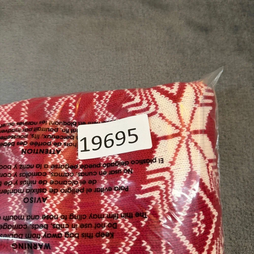 Weatherproof Vintage Sweater Mens Extra Large Red Fair Isle Snowflake‎ Cotton